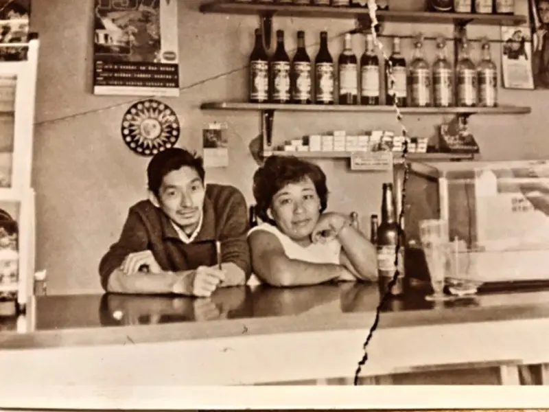 Carla's grandparents Toshimi and Katsuko Mizuta at their pastelaria
